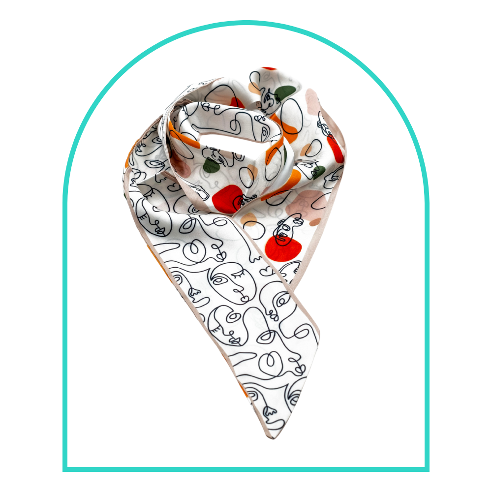 Bag scarf | Abstract Faces